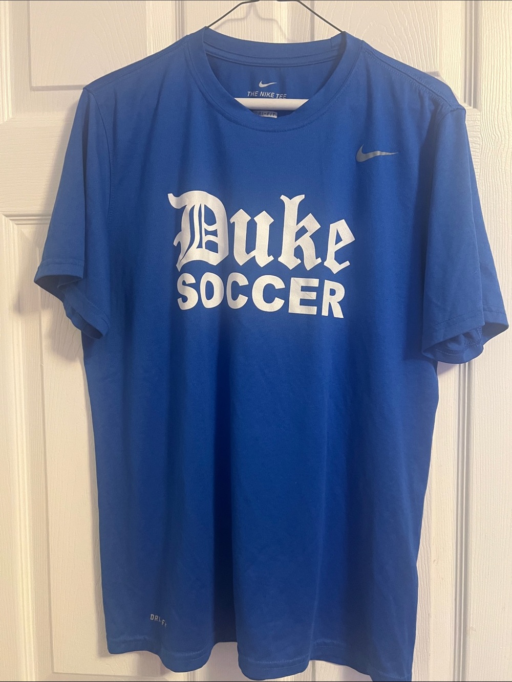 Nike Royal Blue Duke Soccer Dry fit Tee Size L